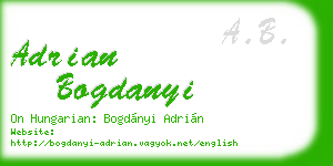 adrian bogdanyi business card
