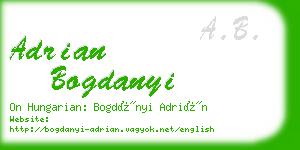 adrian bogdanyi business card